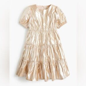 Crewcuts Metallic Gold Kids Dress